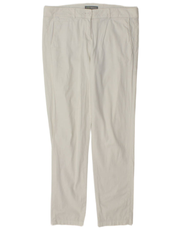 Marks & Spencer Slim Chino-Hose für Damen, UK 12, M, W32, L30, Weiß