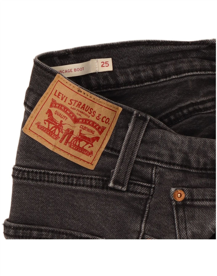 Levi's Damen Ribcage Bootcut Jeans W25 L32 Schwarz