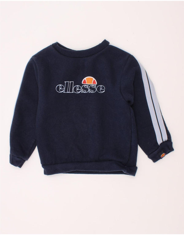 Ellesse Baby-Jungen-Sweatshirt-Pullover, 18–24 Monate, Marineblau, Farbblock