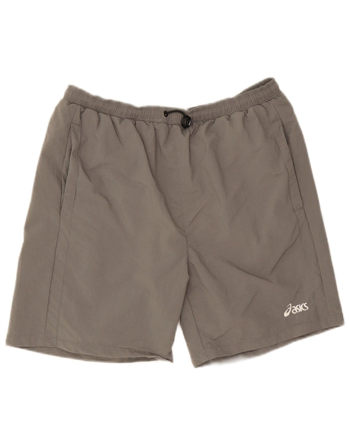 Asics Herren-Sportshorts, groß, graues Polyamid