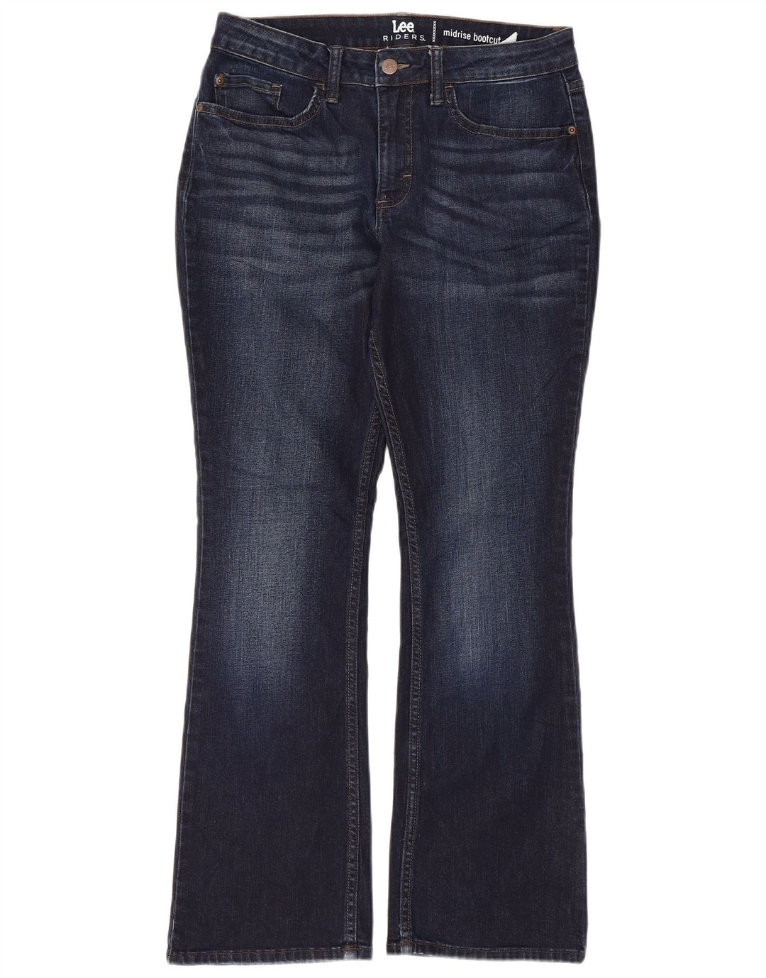 Lee Damen Bootcut-Jeans mit mittelhohem Bund, US 8, Mittel, W30, L27, Marineblau, Baumwolle