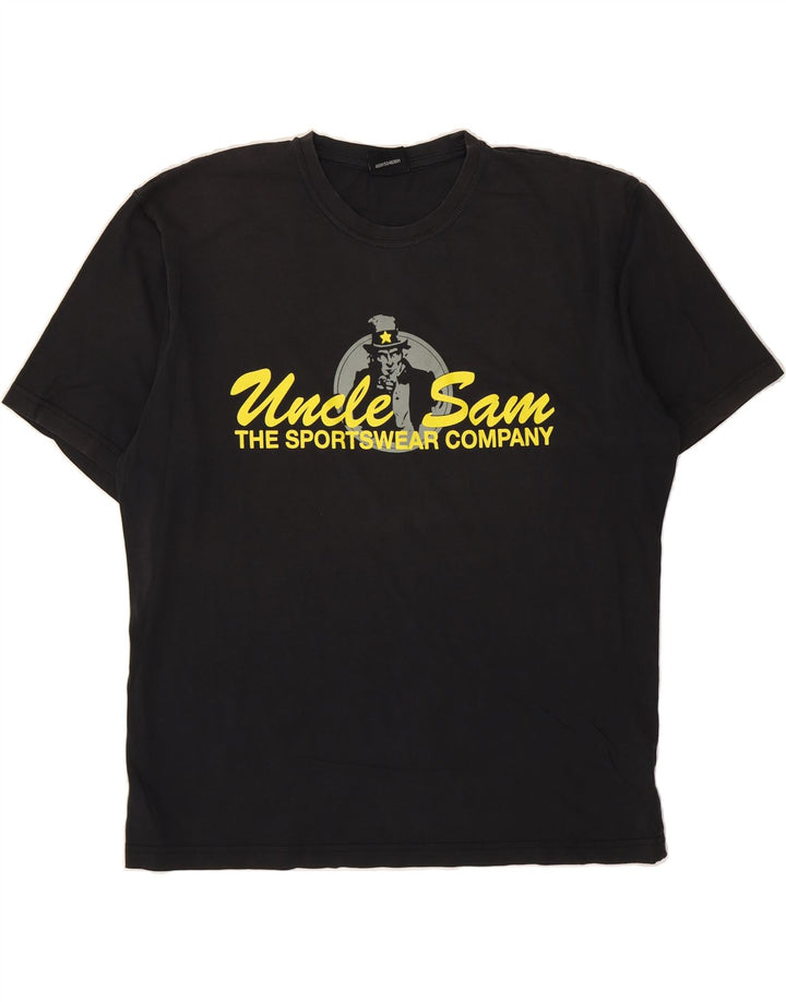 UNCLE SAM Mens Graphic T-Shirt Top XL Black Cotton Vintage Uncle Sam and Second-Hand Uncle Sam from Messina Hembry 