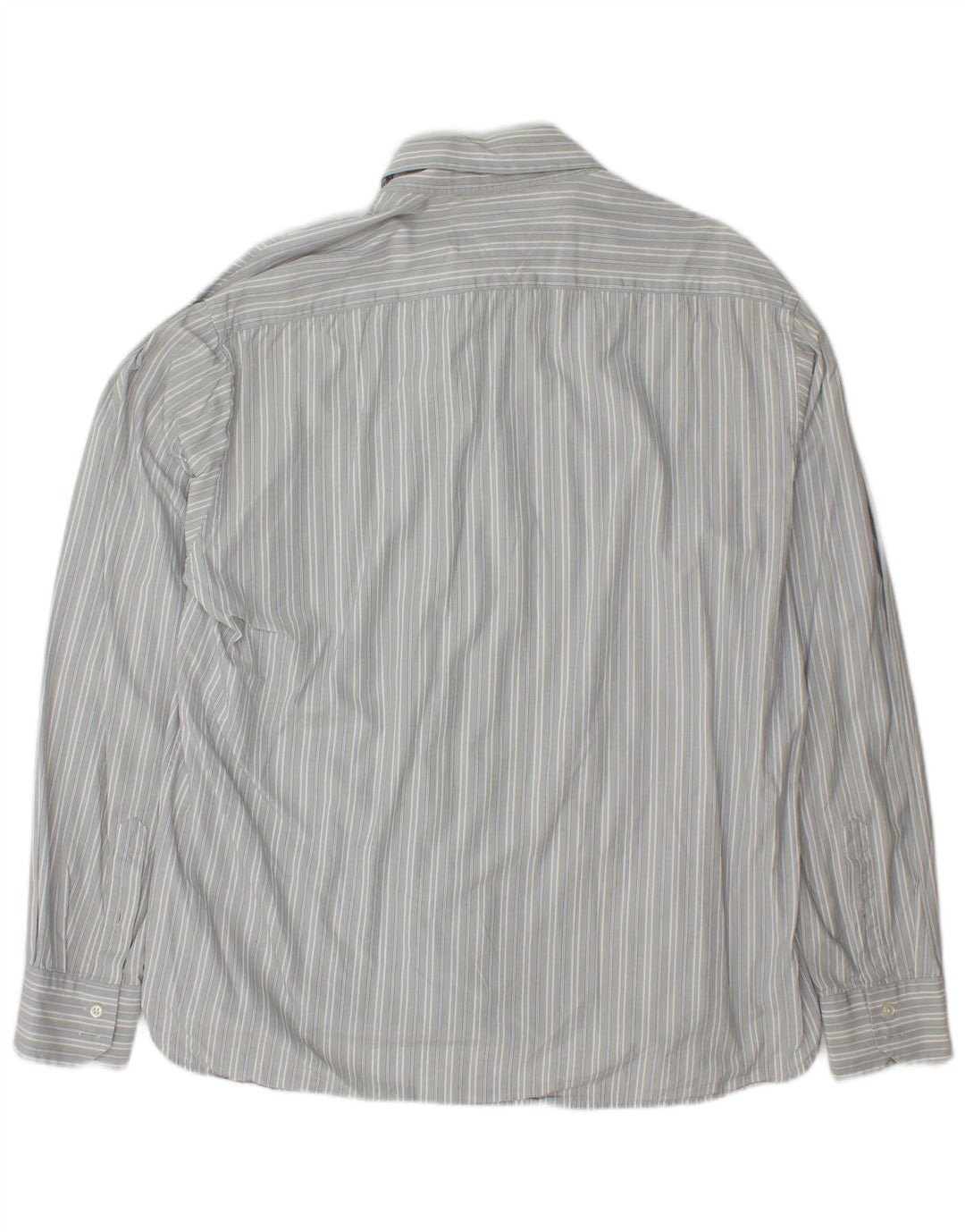 TOMMY HILFIGER Herrenhemd XL grau gestreift aus Baumwolle