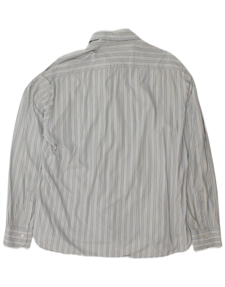 TOMMY HILFIGER Herrenhemd XL grau gestreift aus Baumwolle