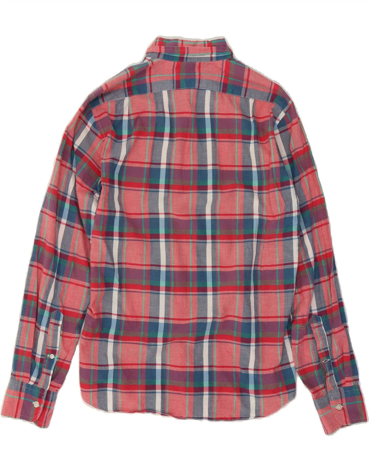 J. CREW Mens Slim Shirt Small Red Check Cotton Vintage J. Crew and Second-Hand J. Crew from Messina Hembry 