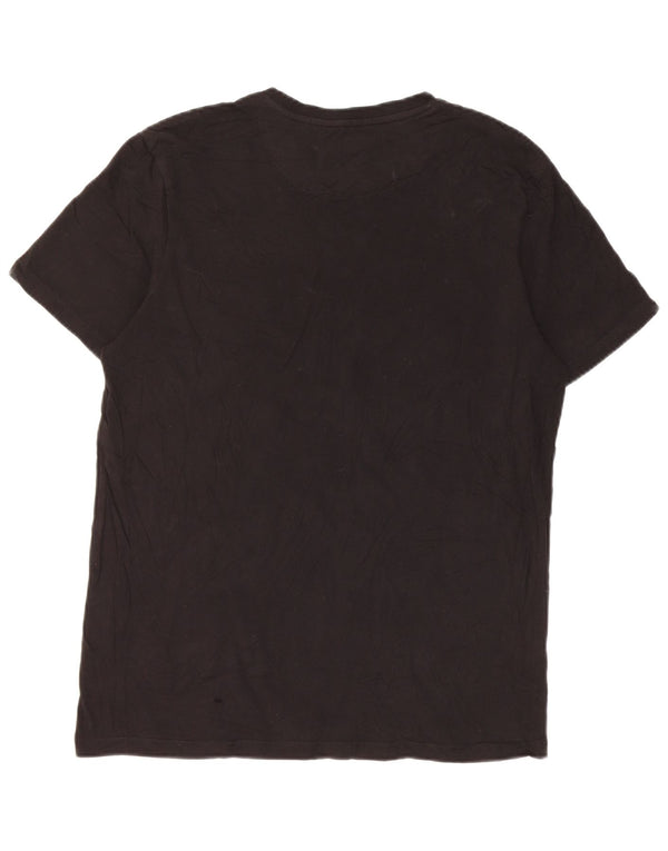 Lyle & Scott Herren T-Shirt Top Medium Schwarz Baumwolle