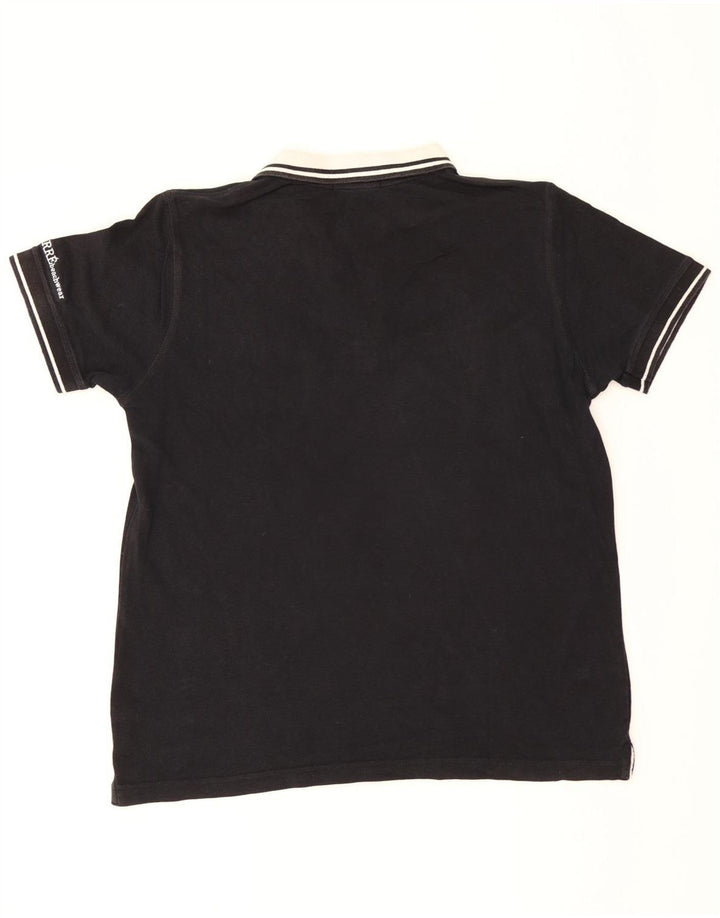 GIANFRANCO FERRE Mens Polo Shirt IT 48 Medium Black Cotton Vintage Gianfranco Ferre and Second-Hand Gianfranco Ferre from Messina Hembry 