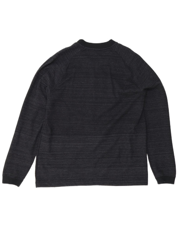 Nike Herren-Trainingsanzugoberteil, XL, graue Nadelstreifen-Baumwolle