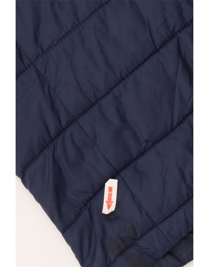 Superdry Herren Wattierte Jacke UK 40 Large Marineblaues Nylon