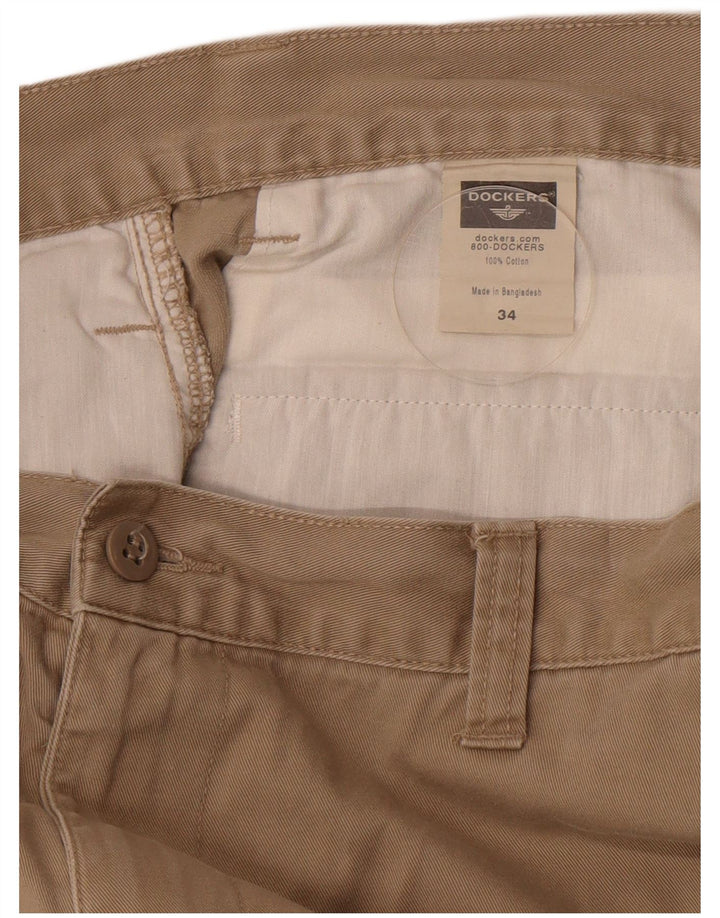 Dockers Herren Chino-Shorts W34 Large Beige Baumwolle