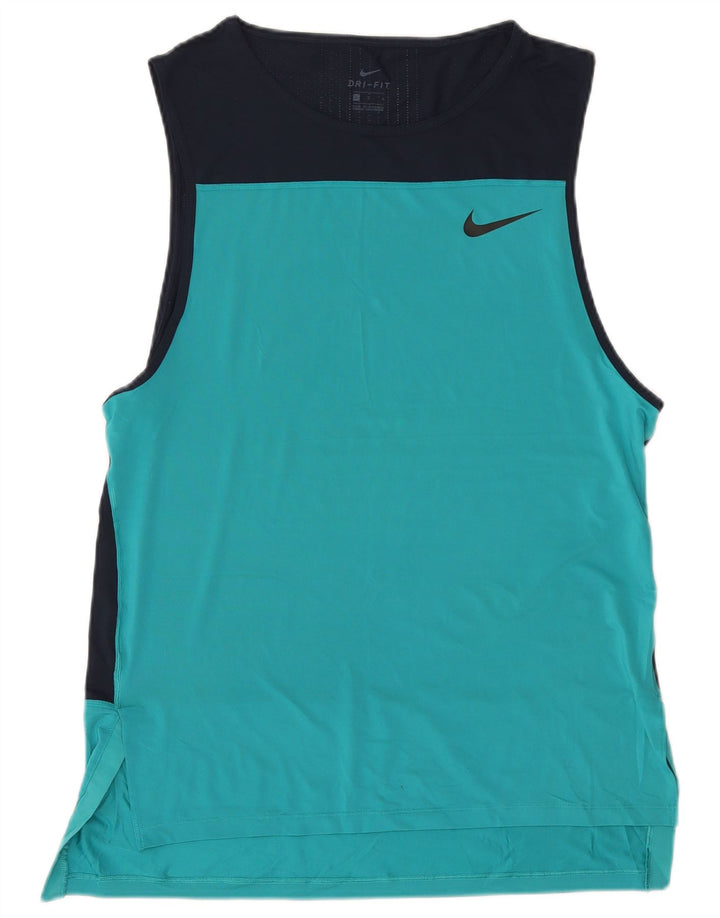 Nike Herren Dri Fit Grafik-Weste-Oberteil, groß, Marineblau, Farbblock