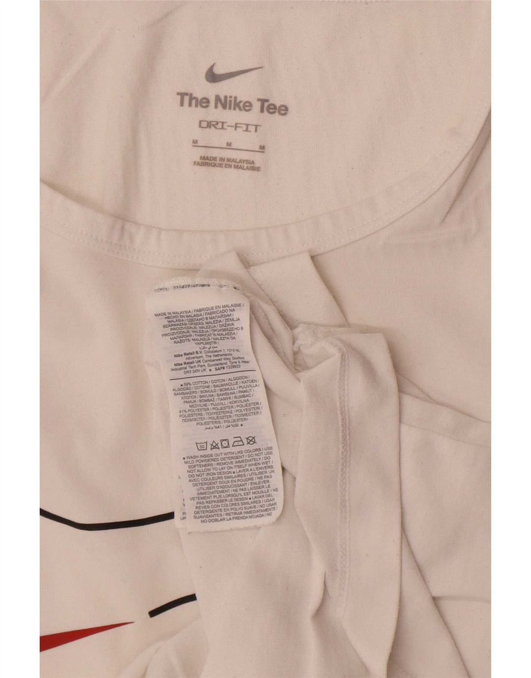 Nike Herren Dri Fit Grafik-Trägershirt, mittelweiße Baumwolle