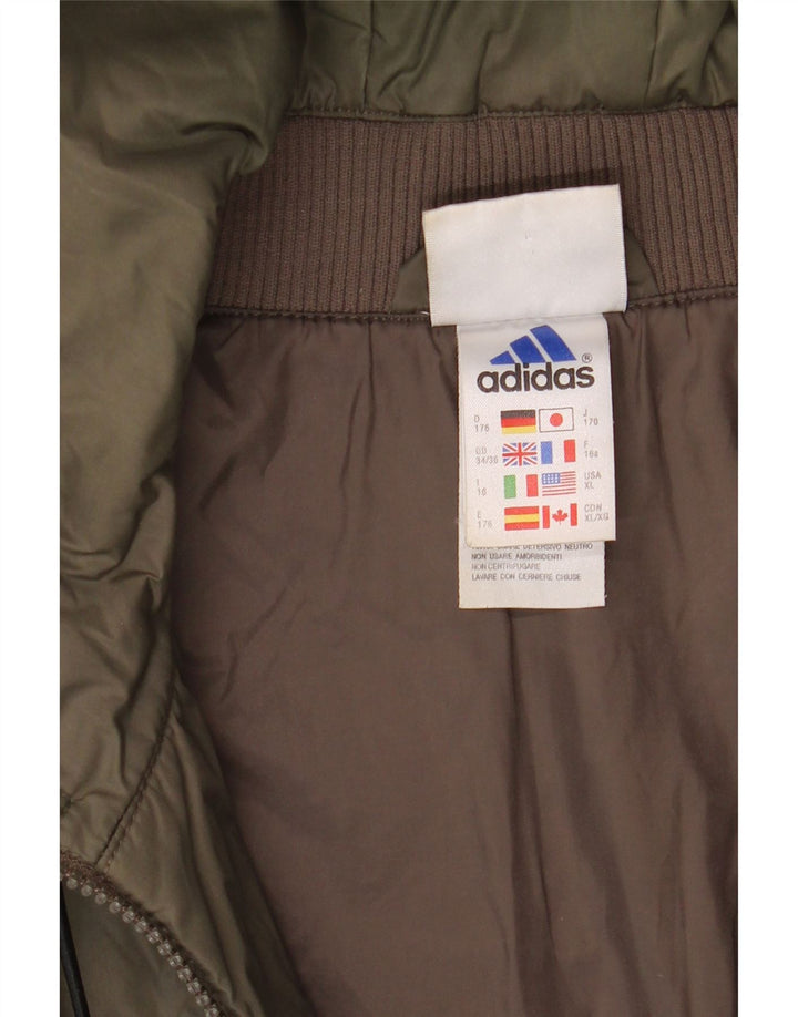 Adidas Jungen-Windbreakerjacke mit Kapuze, 15–16 Jahre, Khaki, Polyamid