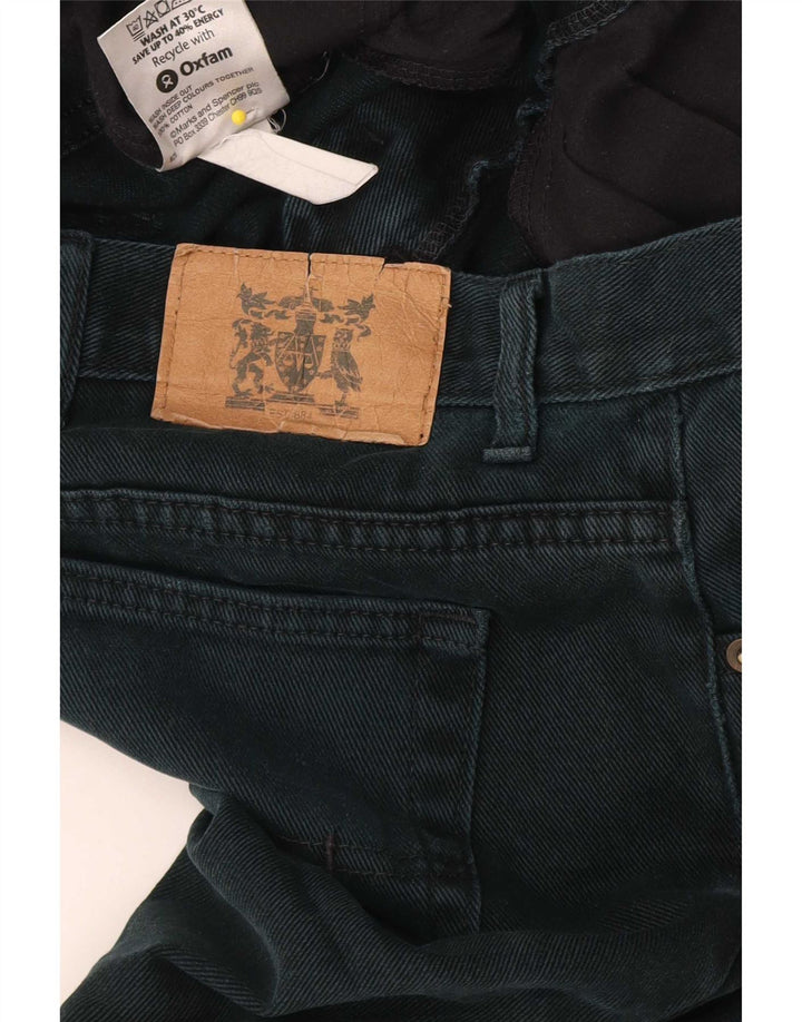 Marks & Spencer Herren Straight Jeans W38 L29 Schwarze Baumwolle