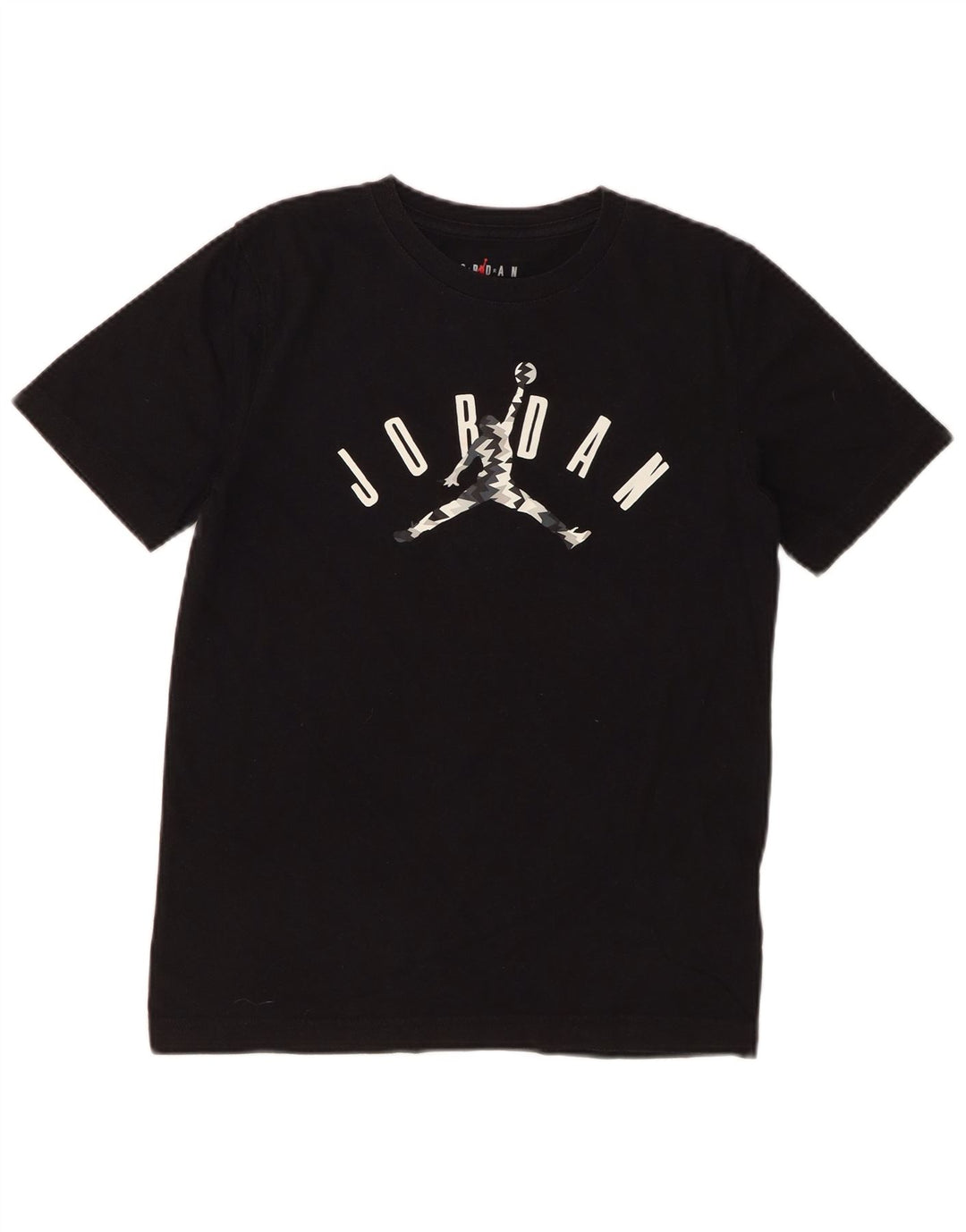 JORDAN Jungen-T-Shirt mit Grafik, 12–13 Jahre, Größe L, schwarze Baumwolle