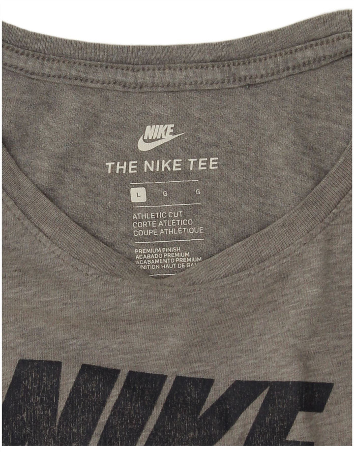 Nike Herren Athletic Cut Graphic T-Shirt-Oberteil, groß, grau gefleckt