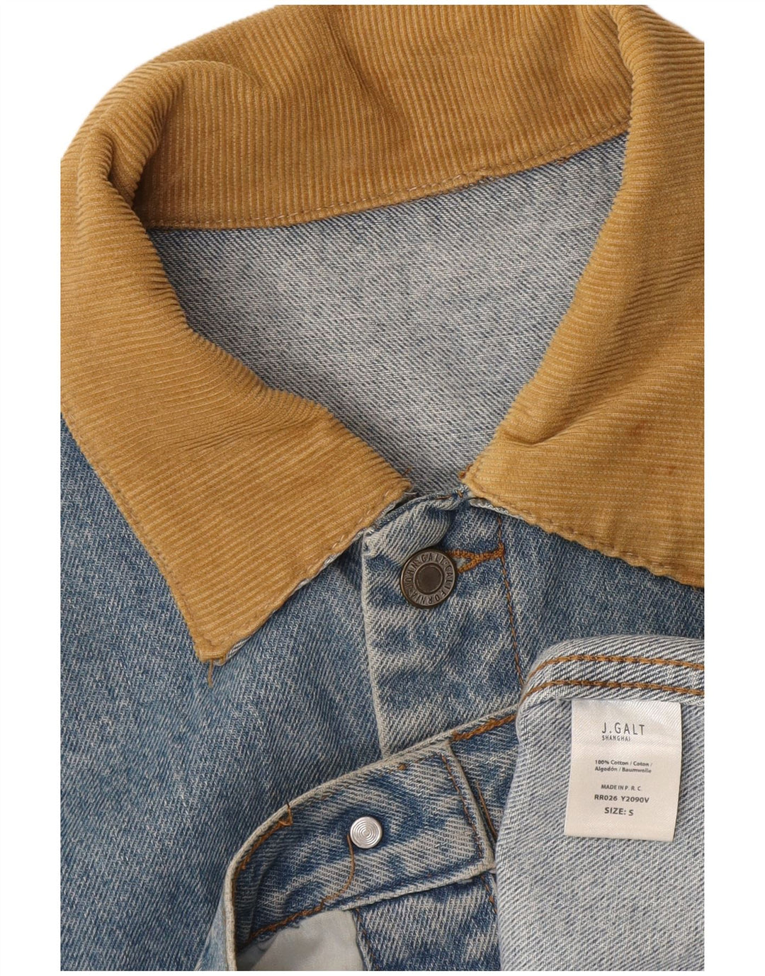 J.Galt Herren Jeansjacke UK 36 Small Blaue Baumwolle