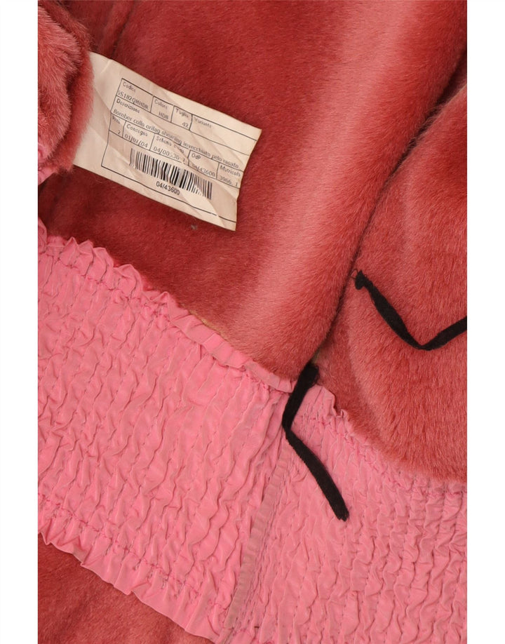 ERMANNO SCERVINO Damen Lederjacke IT 42 Mittelbraunes Leder