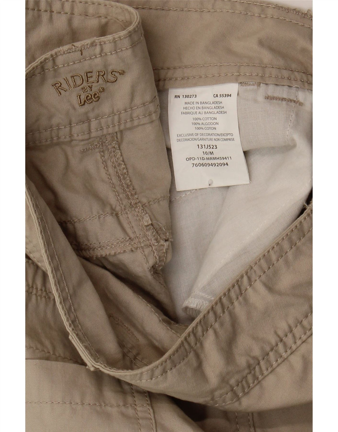LEE Womens Riders Bermuda Cargo Shorts US 10 Large W30  Beige Cotton Vintage Lee and Second-Hand Lee from Messina Hembry 