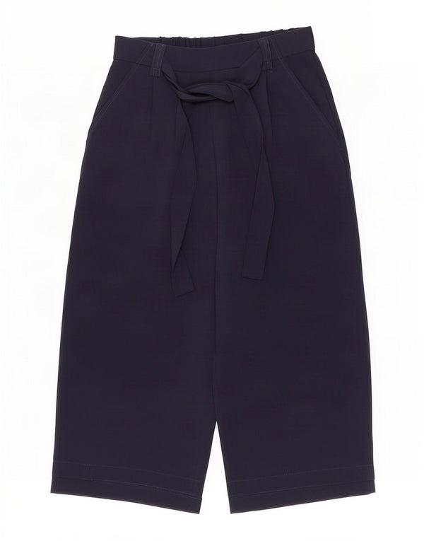 Zara Damen-Caprihose mit weitem Bein, Größe S, W28, L22, Marineblau, Polyester