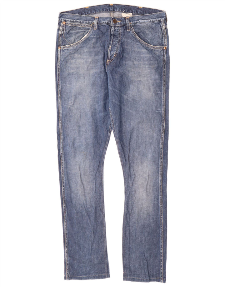 Wrangler Herren 4 RRB Slim Jeans W34 L34 Blaue Baumwolle
