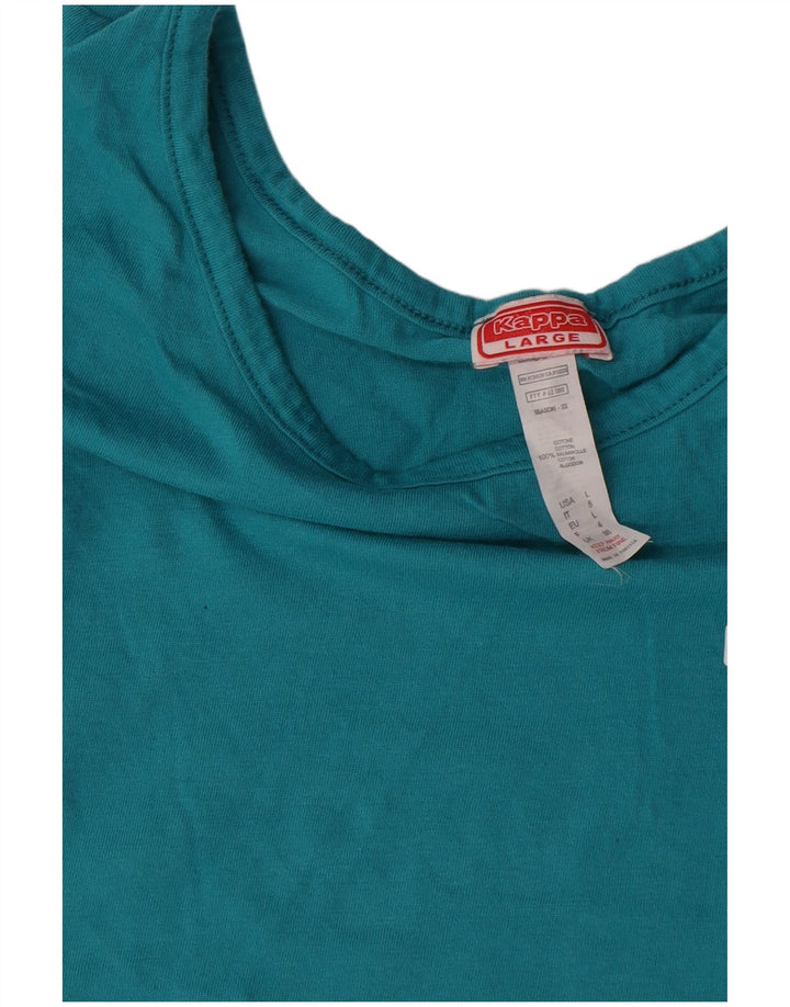 Kappa Damen Weste Top UK 14 Large Blaue Baumwolle