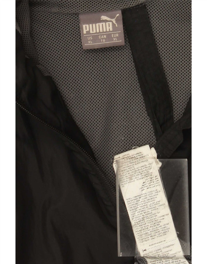Puma Herren-Regenjacke mit Kapuze, UK 18, XL, Schwarz, Polyester