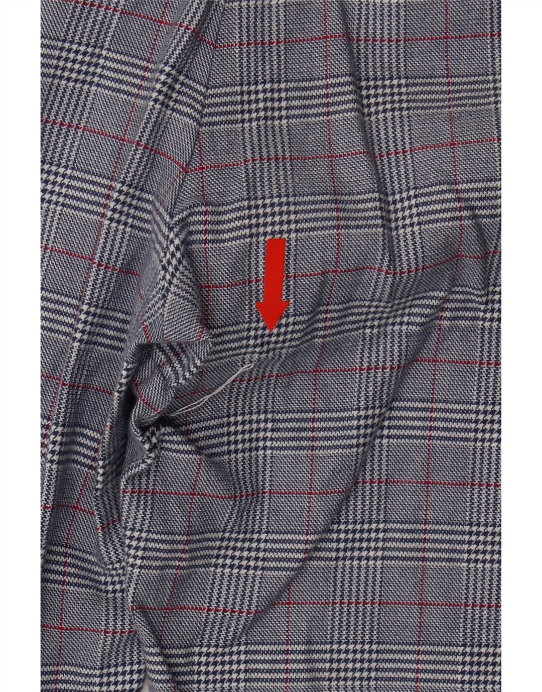 Massimo Dutti Damen Chinohose EU 38 Small W30 L26 Blauer Hahnentritt