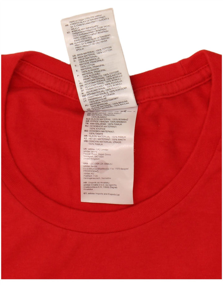 Adidas Herren Grafik T-Shirt Top Mittelrot