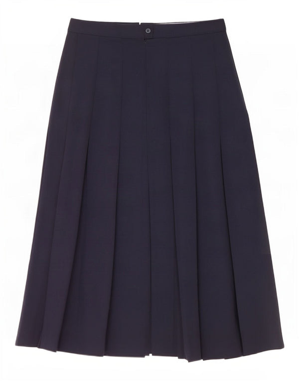 Brian Tucker Damen Faltenrock mit hoher Taille, UK 12, Mittel W28, Marineblau
