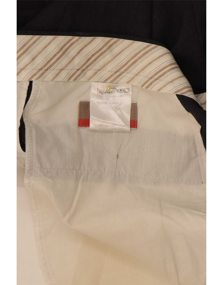 Gerade Herren-Anzughose von Marks & Spencer, W38, L33, marineblaues Polyester