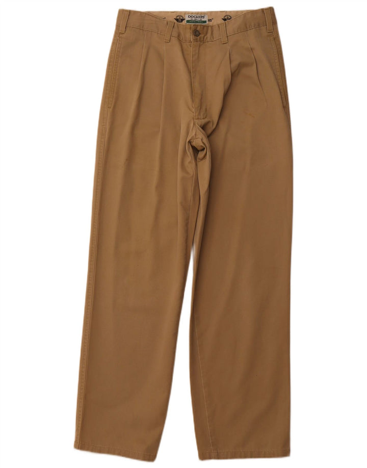 DOCKERS Herren Khakis Pegged Chino Hose W30 L32 Beige Baumwolle