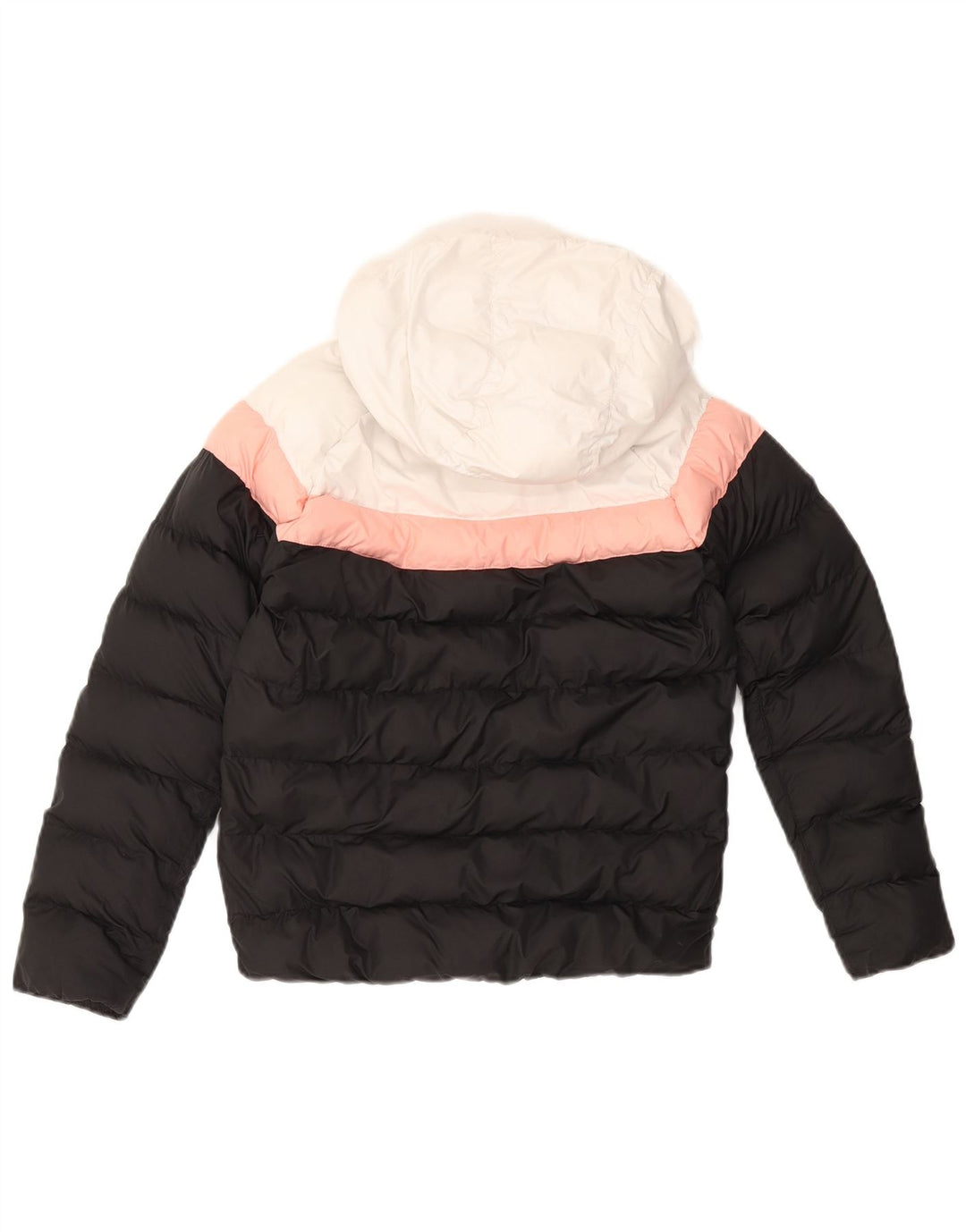 NIKE Wattierte Jacke mit Kapuze für Jungen, 10–11 Jahre, Mittelschwarz, Farbblock