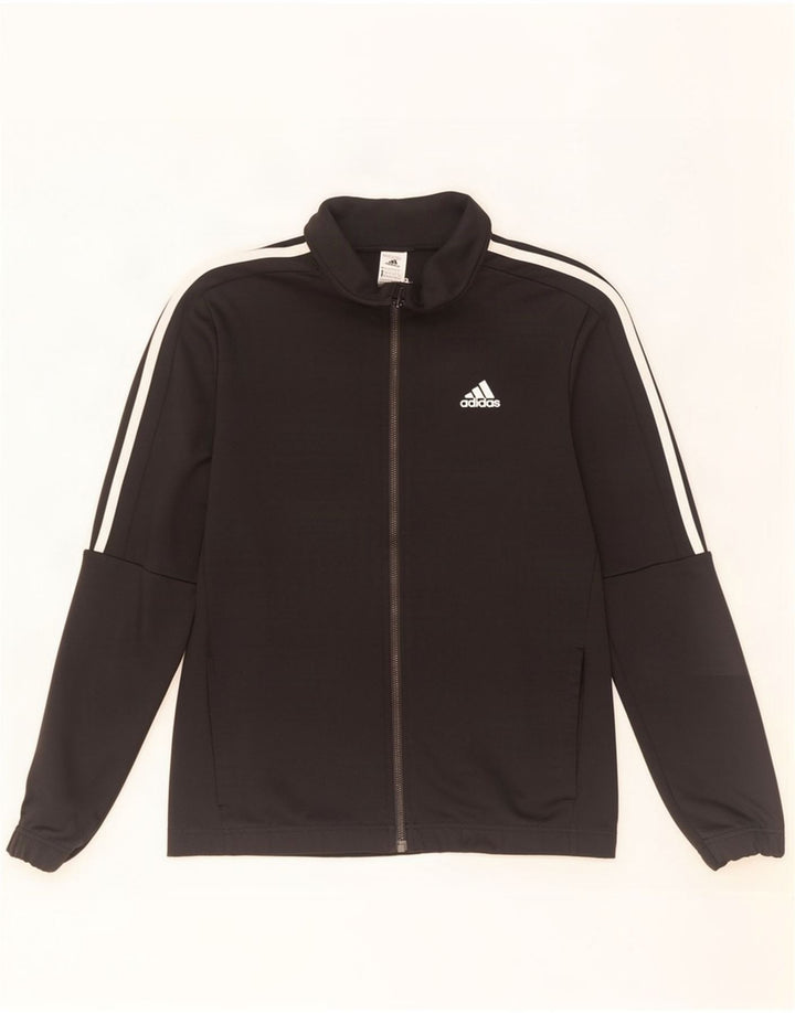 Adidas Herren Trainingsanzug Top Jacke UK 38/40 Medium Schwarz Polyester
