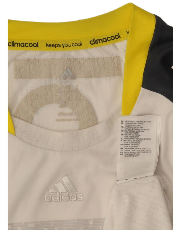 Adidas Herren Climacool Graphic T-Shirt Top Mittelweiß Farbblock