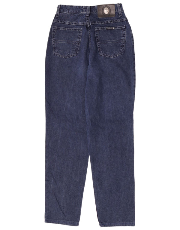Trussardi Damen-Jeans mit hoher Taille und schmal zulaufendem Bein, Größe 43, Mittel W29 L29, Marineblau