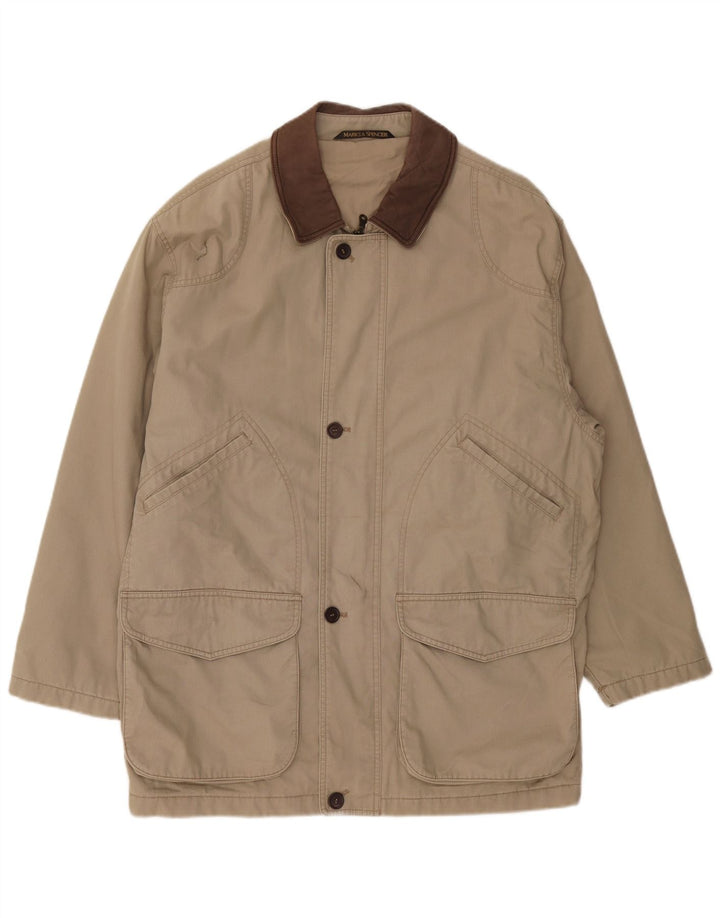 Marks & Spencer Herren-Utility-Jacke UK 38 Mittelbeige Baumwolle