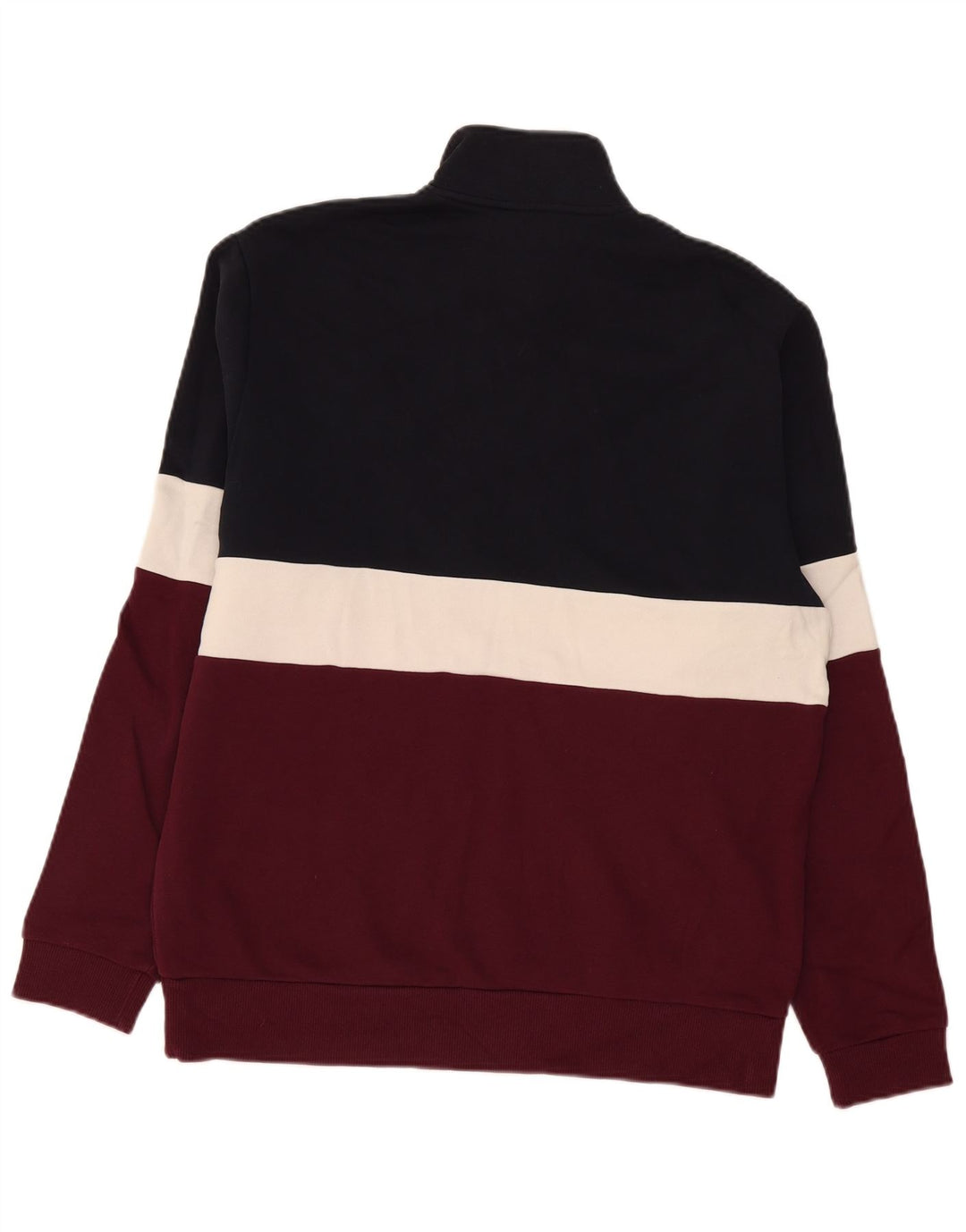 Fred Perry Herren-Sweatshirt mit Reißverschluss am Hals, mittelgroß, mehrfarbig, Farbblock