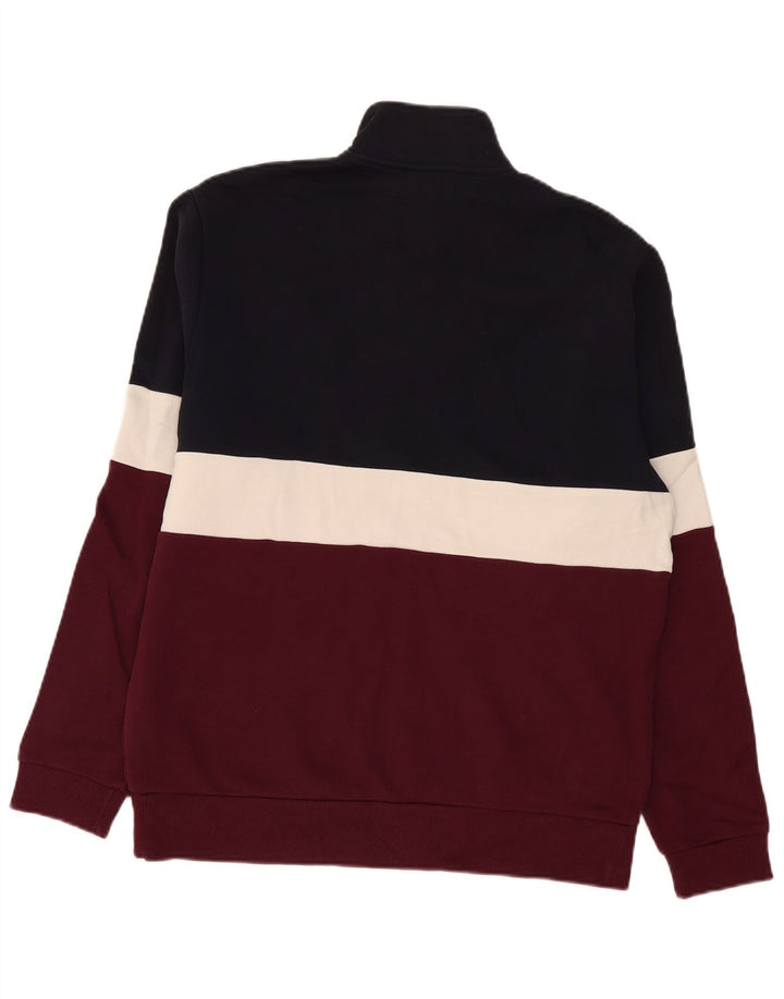 Fred Perry Herren-Sweatshirt mit Reißverschluss am Hals, mittelgroß, mehrfarbig, Farbblock