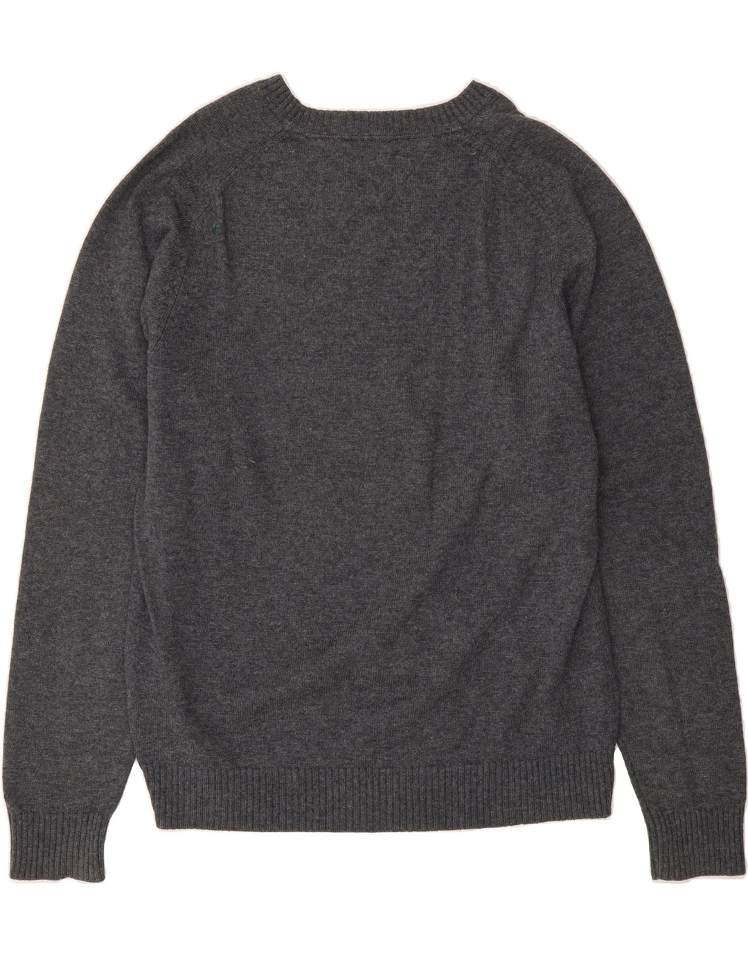 TOMMY HILFIGER Mens V-Neck Jumper Sweater XL Grey Argyle/Diamond Wool Vintage Tommy Hilfiger and Second-Hand Tommy Hilfiger from Messina Hembry 