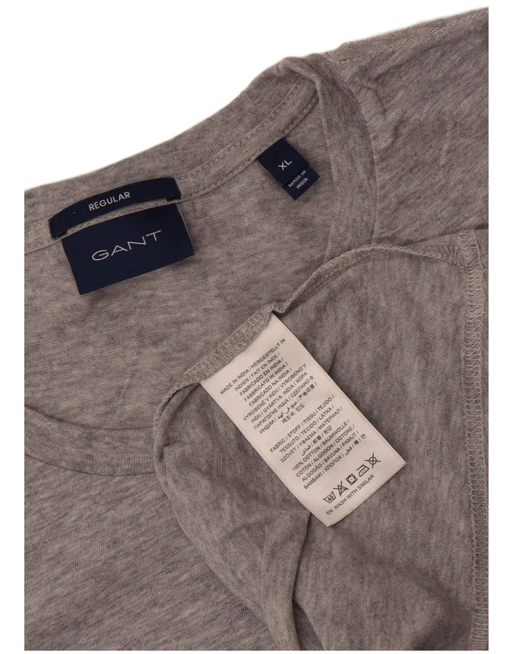 GANT Herren-T-Shirt mit normaler Passform, XL, graue Baumwolle