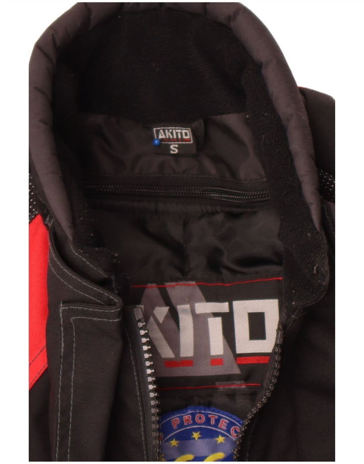 Akito Herren Motorstyle Graphic Racer Jacke UK 36 Small Schwarz Colourblock