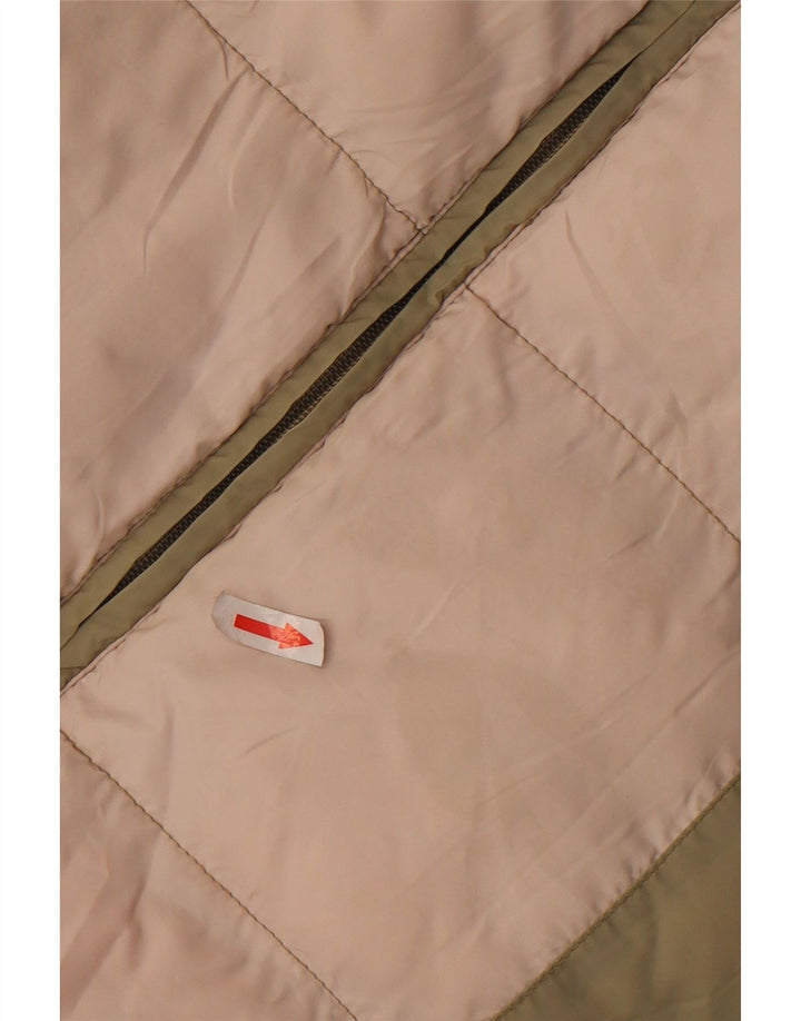 ASICS Wattierte Damenweste UK 14 Medium Khaki Colourblock Polyester