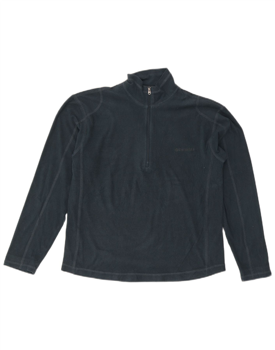 Columbia Herren-Fleecepullover mit Reißverschluss am Hals, klein, grün, Polyester