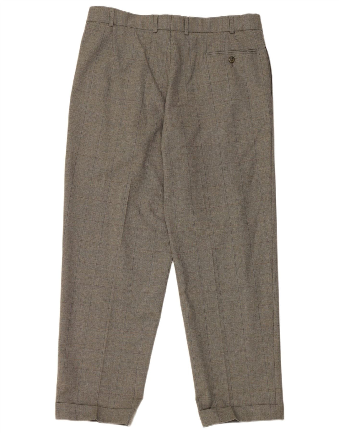 Marks & Spencer Herren-Anzughose mit Pegged-Anzug, W36 L29, grau karierte Wolle
