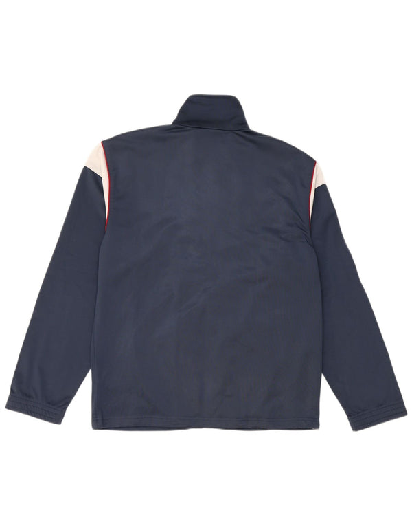 Diadora Mens Tracksuit Top Jacket UK 36 Small Navy Blue Colourblock
