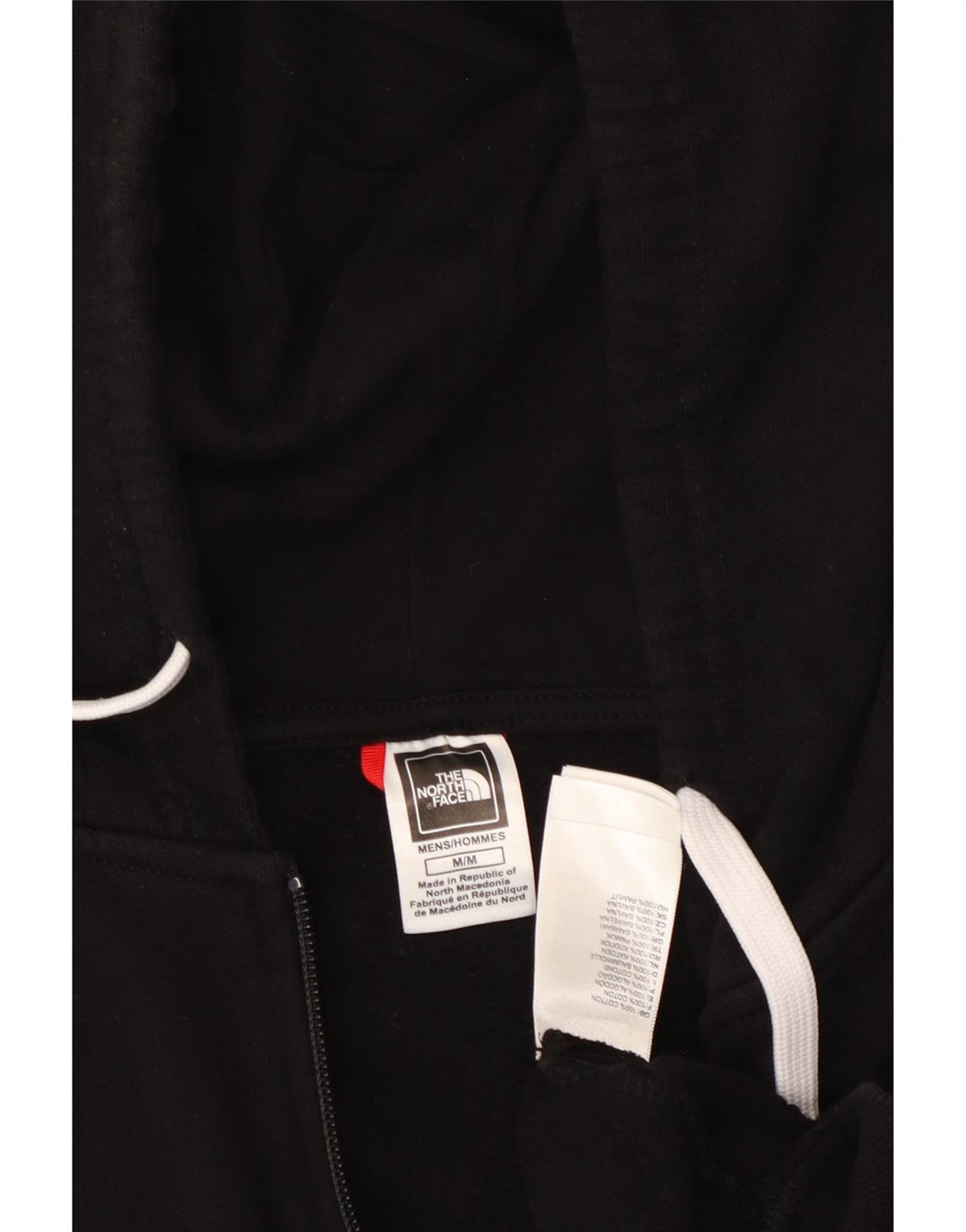THE NORTH FACE Herren-Kapuzenpullover mit Reißverschluss, mittlere schwarze Baumwolle