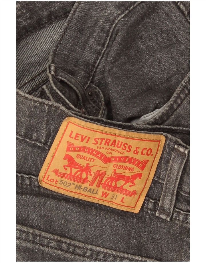 Levi's Herren 502 Tapered Jeans W31 L29 Graue Baumwolle