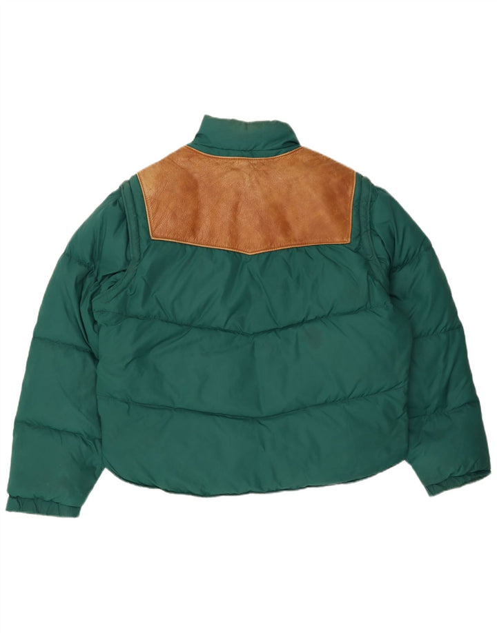 Charro Herren Wattierte Jacke IT 48 Mittelgrün Farbblock