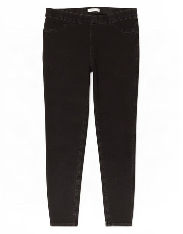 Marks & Spencer Damen Crop Jegging Jeans UK 16 Large W32 L24 Schwarze Baumwolle